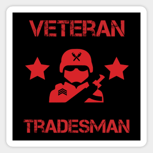 Veteran Tradesman Red Stars Magnet